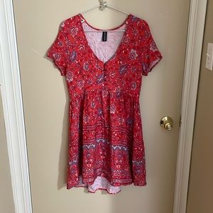 MINKPINK - Red Paisley dress, M